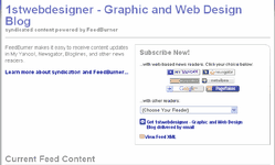 Pogovorno okno, ki se pojavi s klikom na ikono RSS