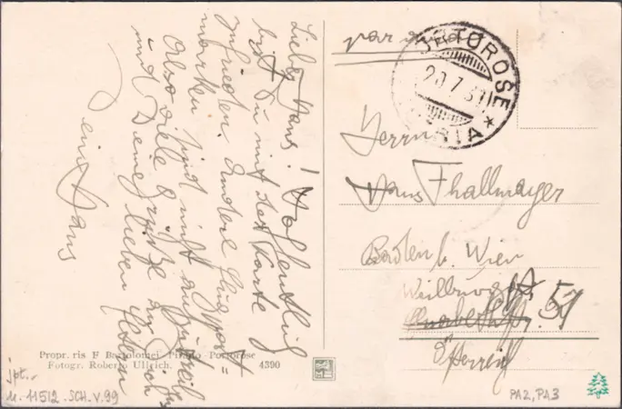 zadnja stran razglednice