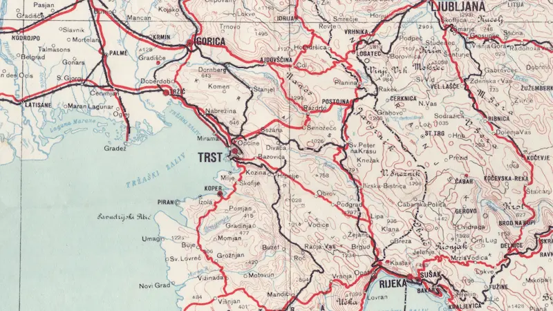 Zemljevid Julijske krajine 1945